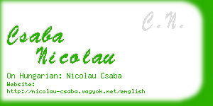 csaba nicolau business card